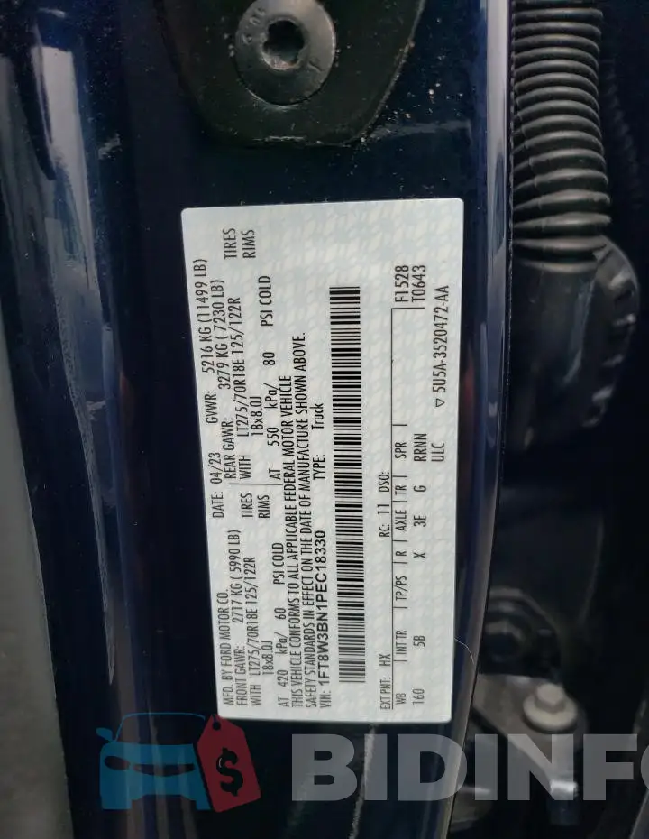 1FT8W3BN1PEC18330 Photo# 12