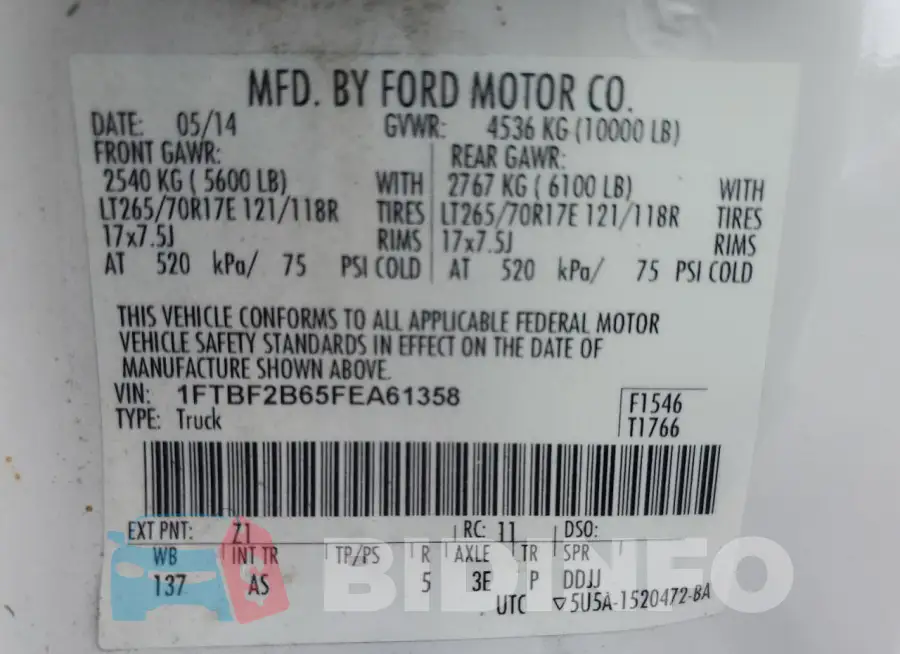 1FTBF2B65FEA61358 Photo# 12