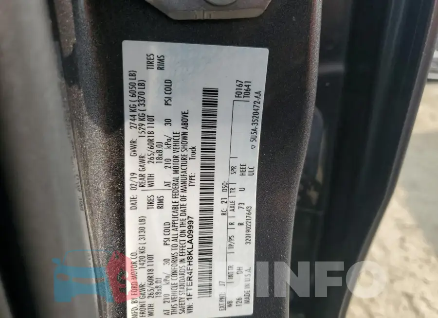 1FTER4FH8KLA09997 Photo# 12