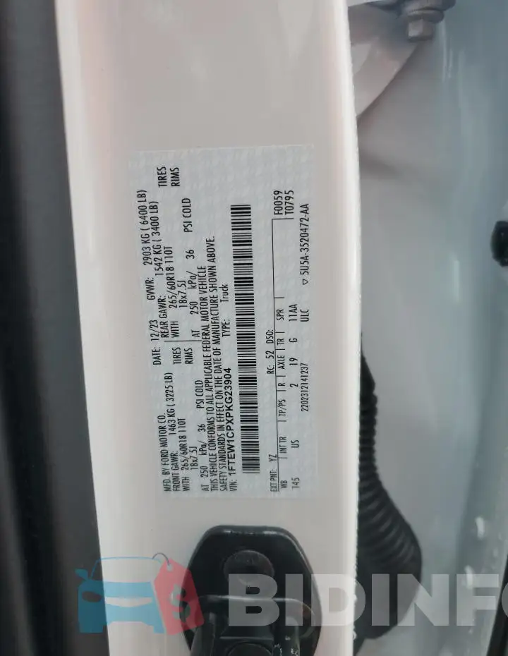 1FTEW1CPXPKG23904 Photo# 12