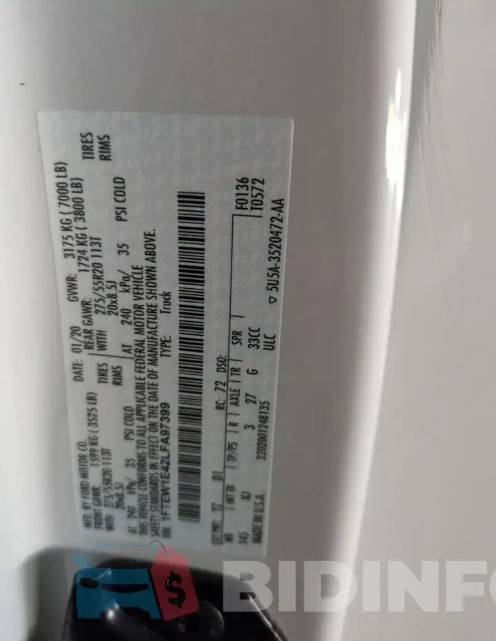 1FTEW1E42LFA97399 Photo# 12
