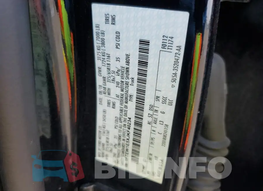1FTEW1E5XJKF40234 Photo# 12