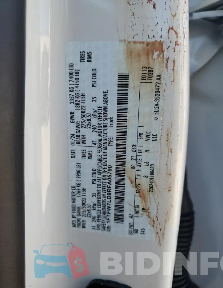 1FTFW7LD9RFA05790 Photo# 12