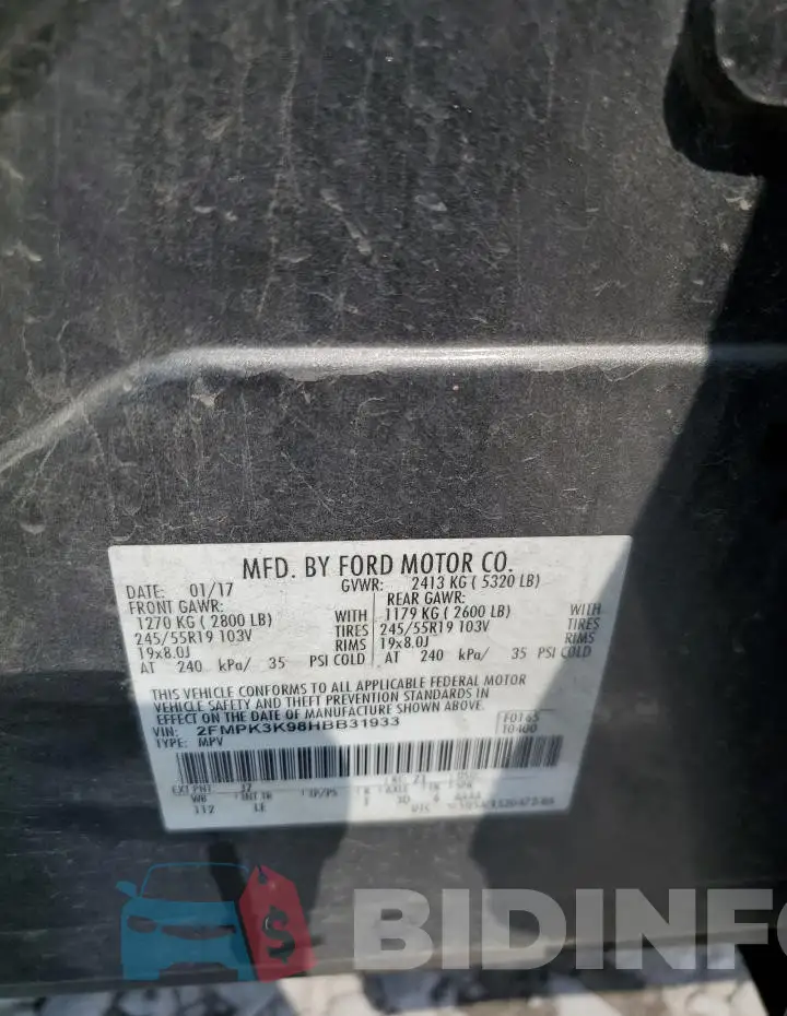 2FMPK3K98HBB31933 Photo# 13
