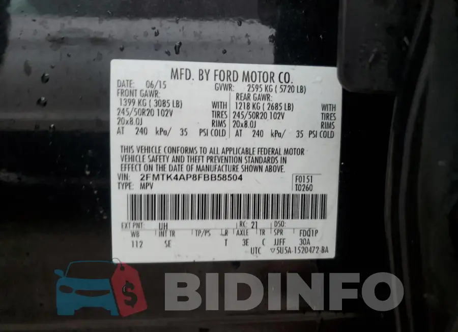 2FMTK4AP8FBB58504 Photo# 14
