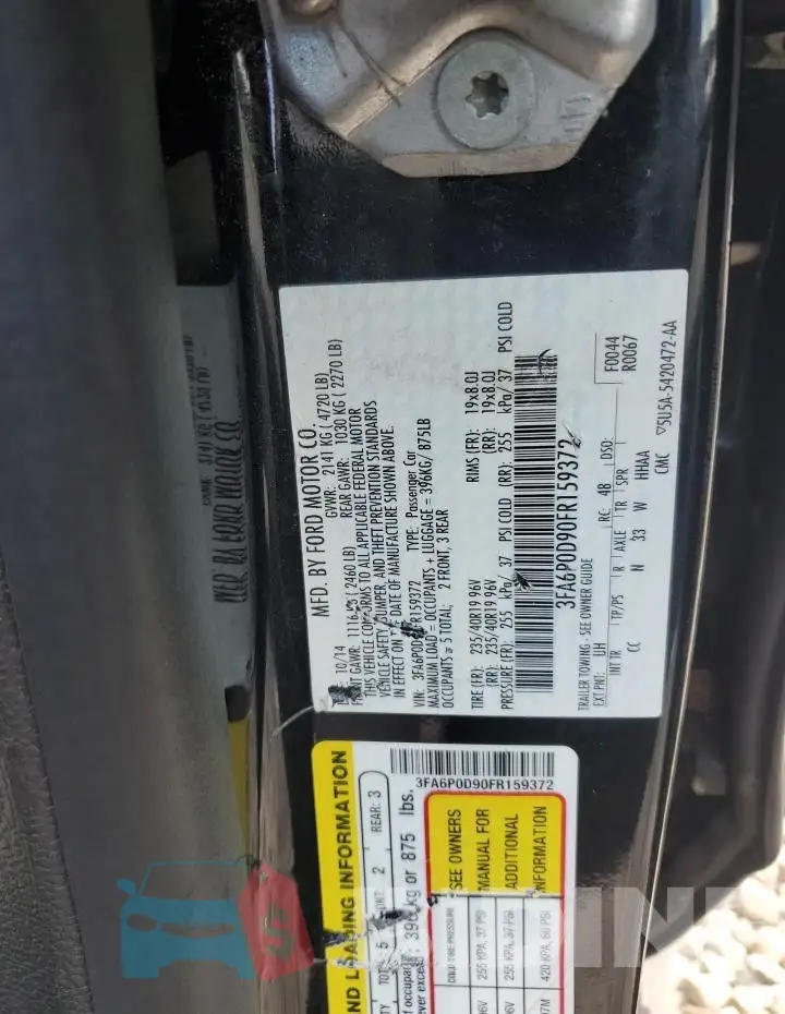 3FA6P0D90FR159372 Photo# 12