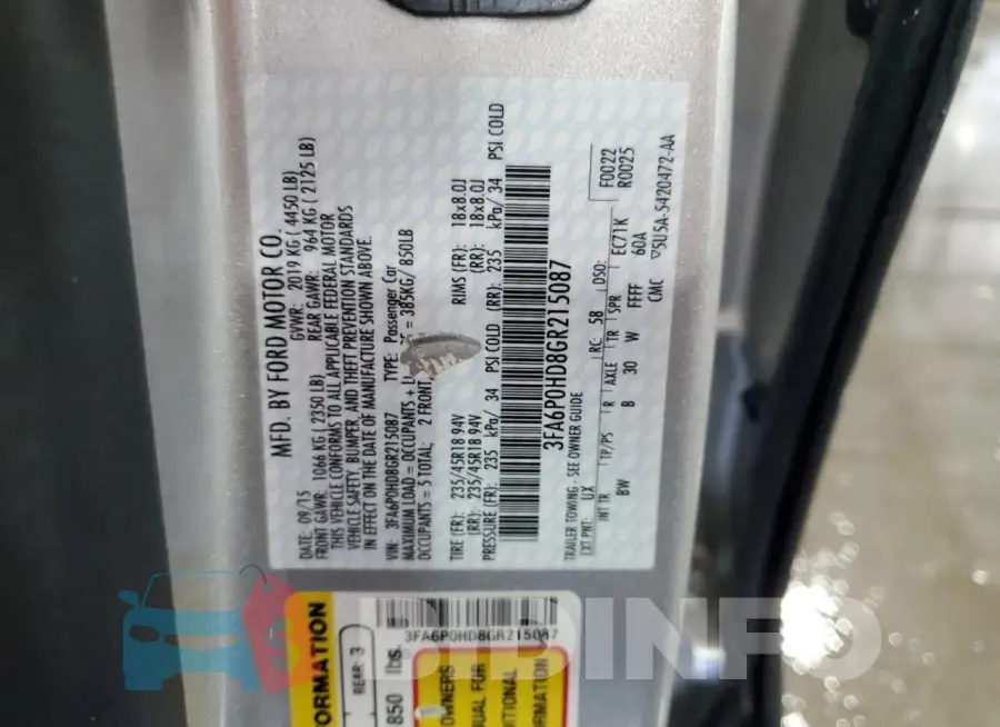 3FA6P0HD8GR215087 Photo# 13