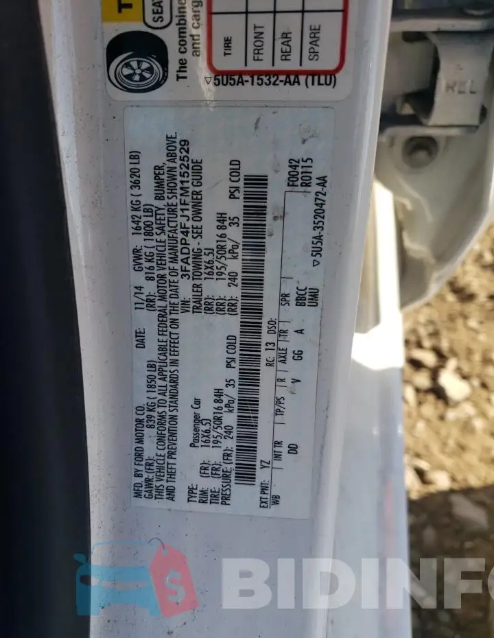 3FADP4FJ1FM152529 Photo# 13