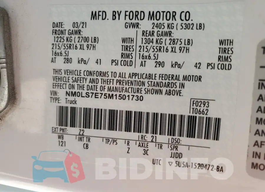 NM0LS7E75M1501730 Photo# 14