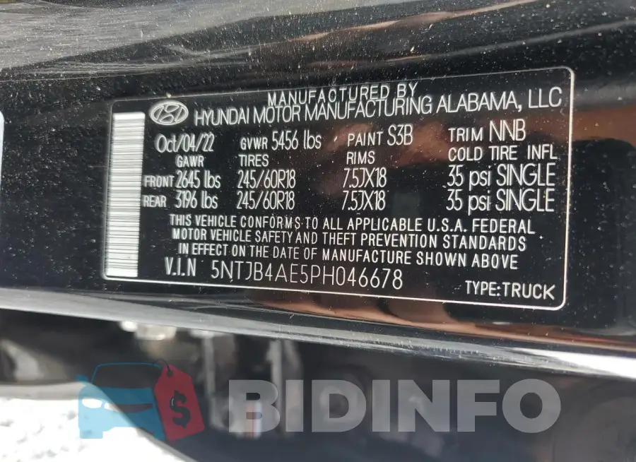 5NTJB4AE5PH046678 Photo# 12