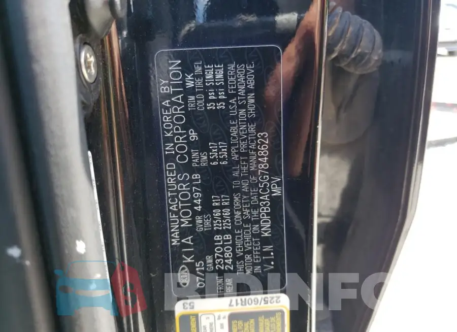 KNDPB3AC5G7848623 Photo# 13