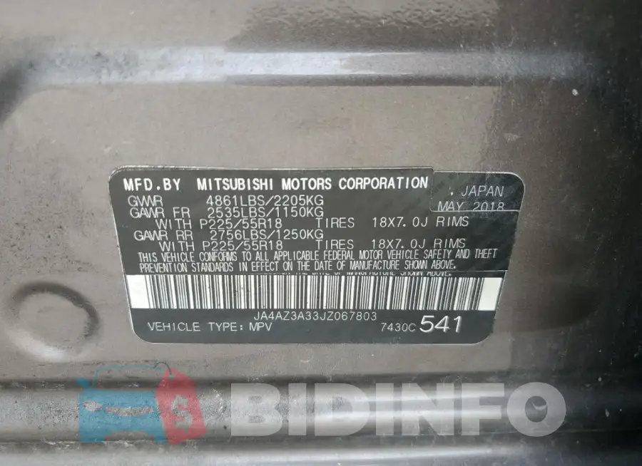 JA4AZ3A33JZ067803 Photo# 13