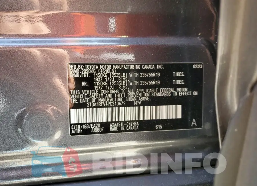 2T3A1RFV4PC340672 Photo# 13
