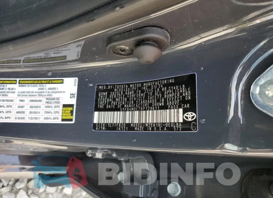 5YFB4MDE7RP129611 Photo# 12