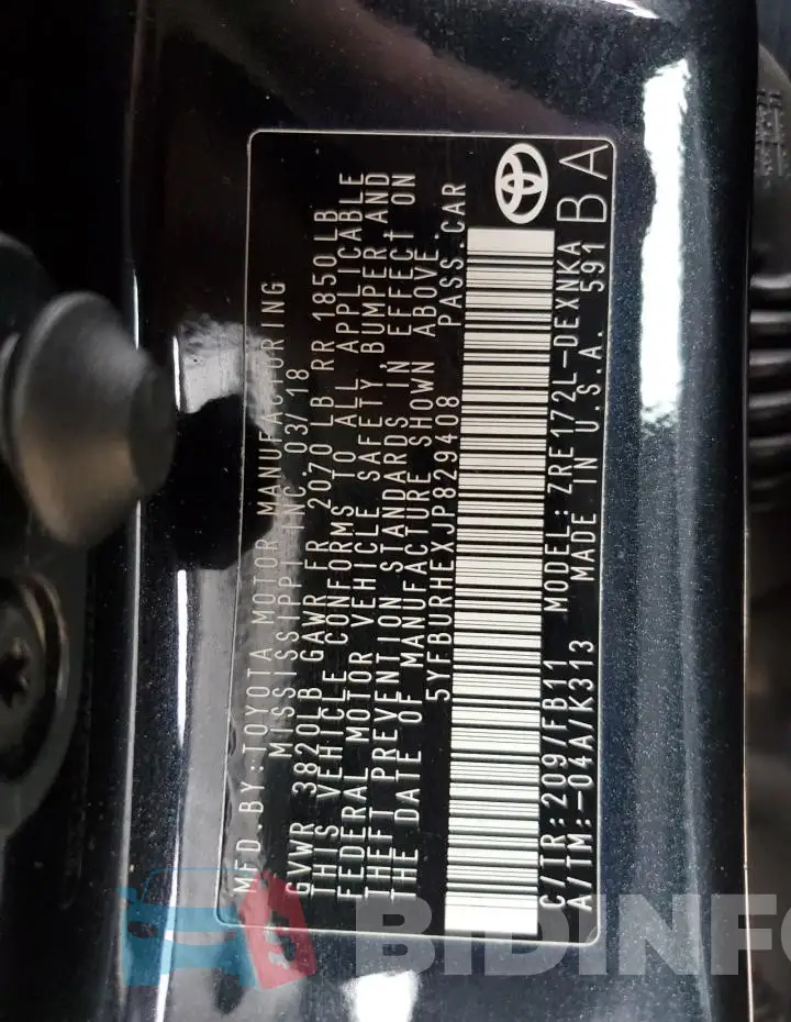 5YFBURHEXJP829408 Photo# 13
