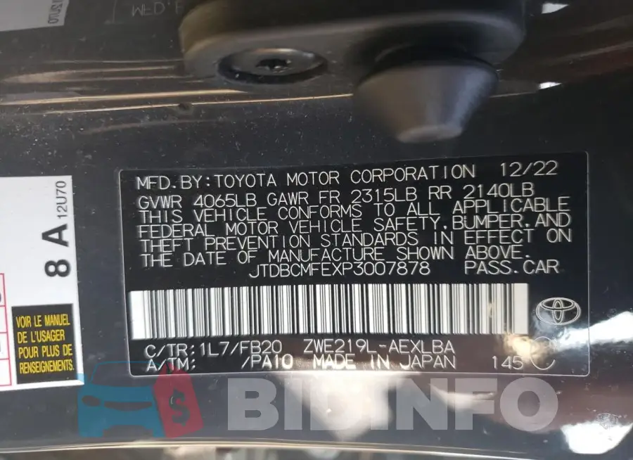 JTDBCMFEXP3007878 Photo# 12
