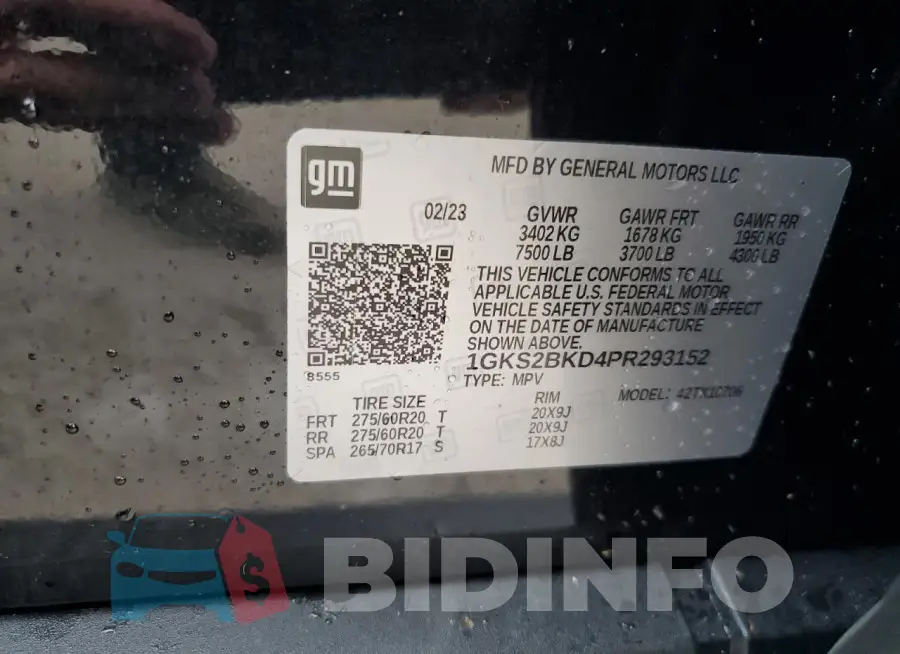 1GKS2BKD4PR293152 Photo# 14