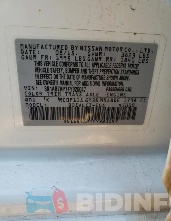 3N1AB7AP7FY320047 Photo# 13
