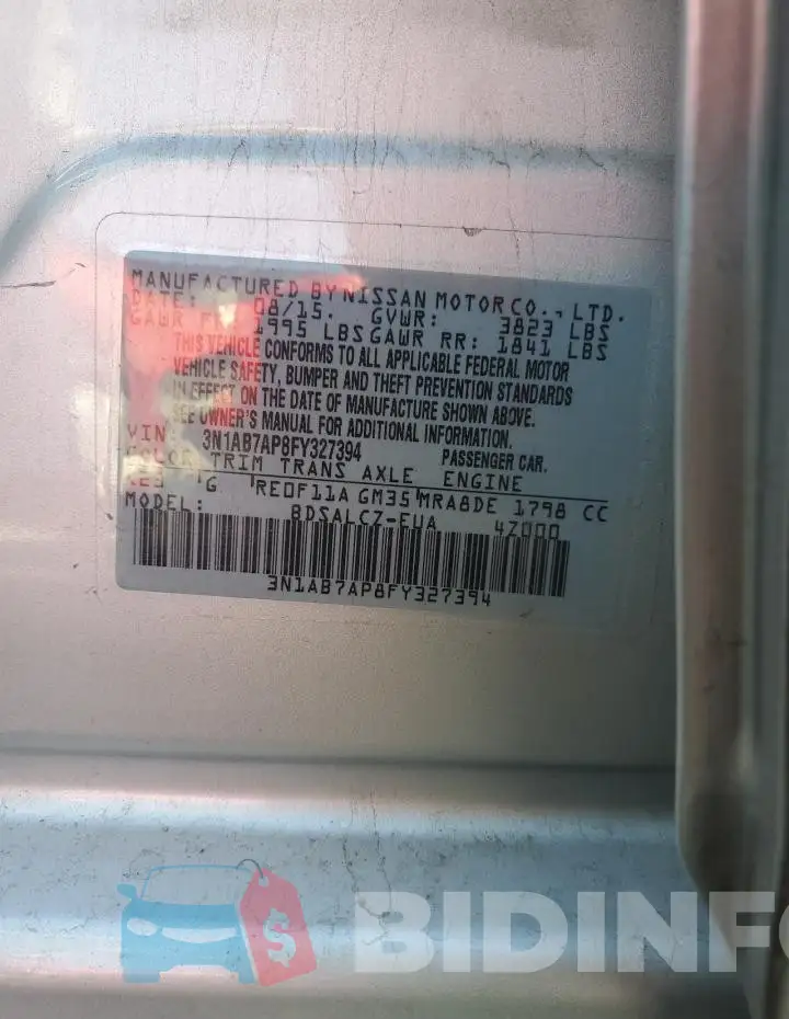 3N1AB7AP8FY327394 Photo# 12