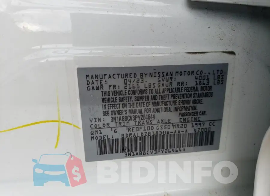 3N1AB8CV3PY264644 Photo# 12