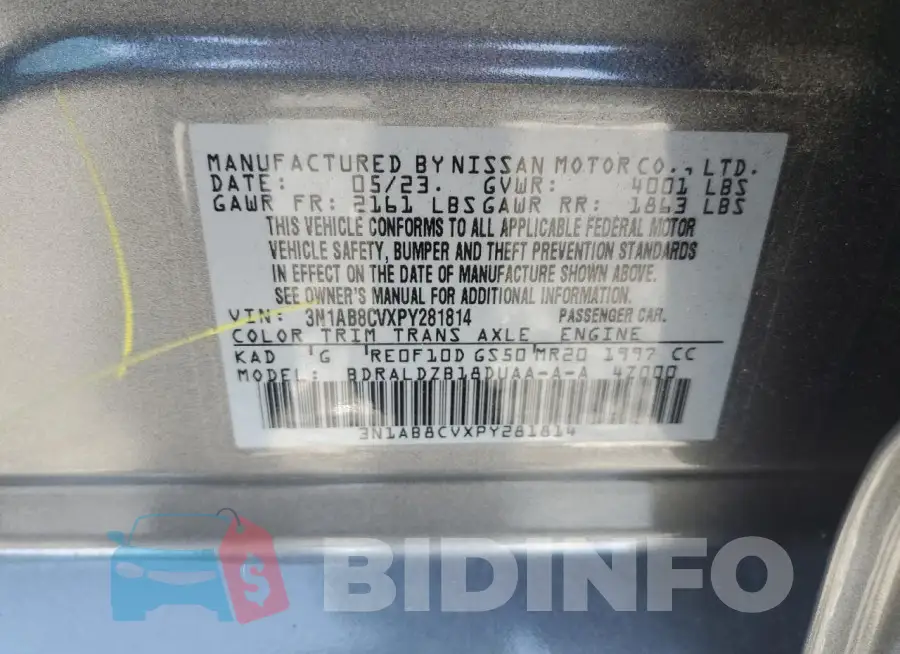 3N1AB8CVXPY281814 Photo# 12