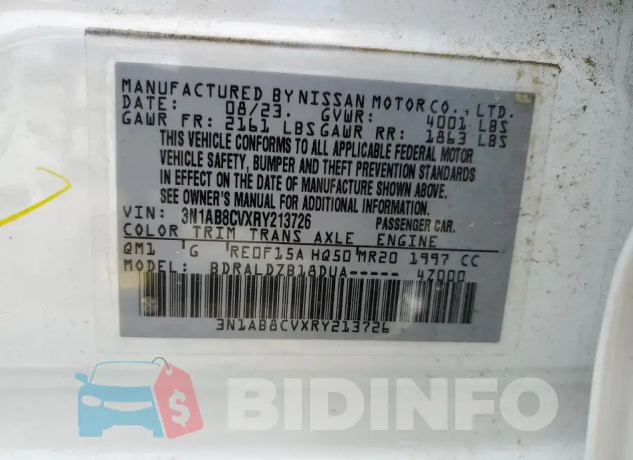 3N1AB8CVXRY213726 Photo# 12