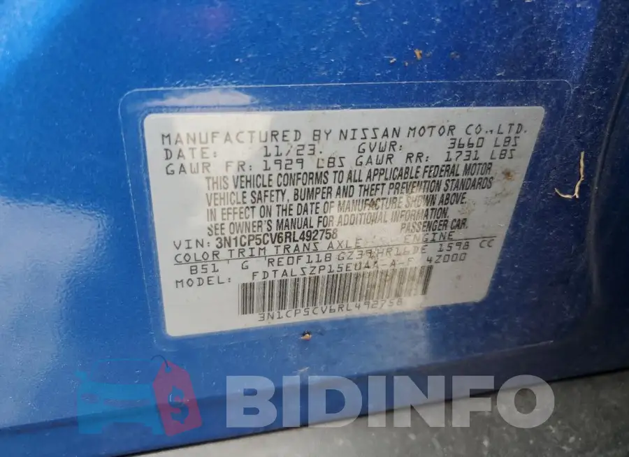 3N1CP5CV6RL492758 Photo# 13