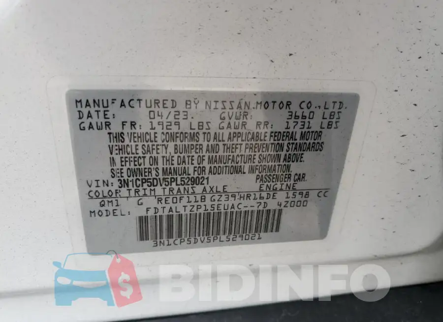 3N1CP5DV5PL529021 Photo# 13