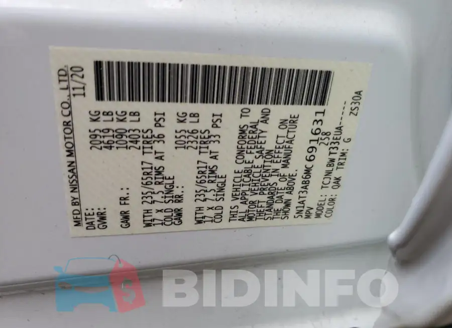 5N1AT3AB6MC691631 Photo# 13