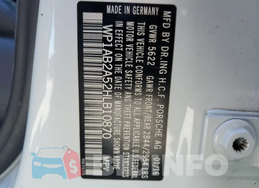 WP1AB2A52HLB10870 Photo# 13
