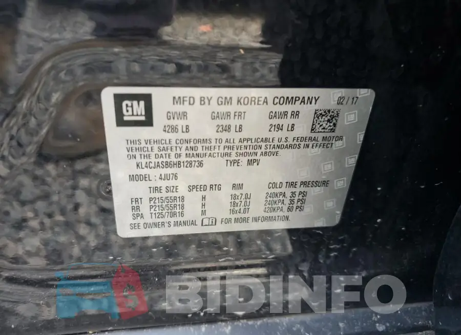 KL4CJASB6HB128736 Photo# 14