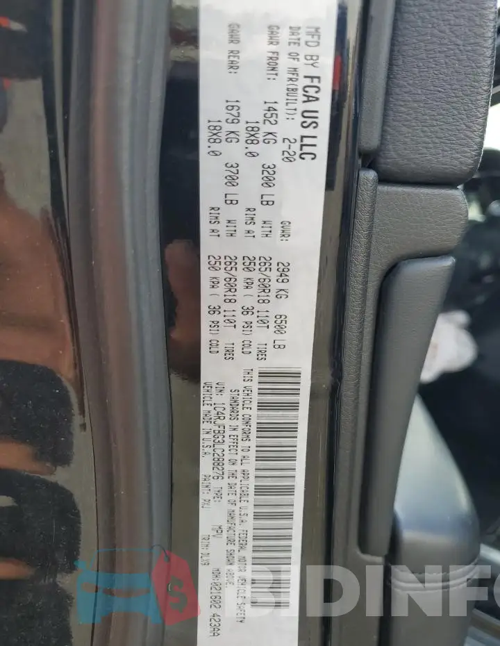 1C4RJFBG3LC288276 Photo# 13