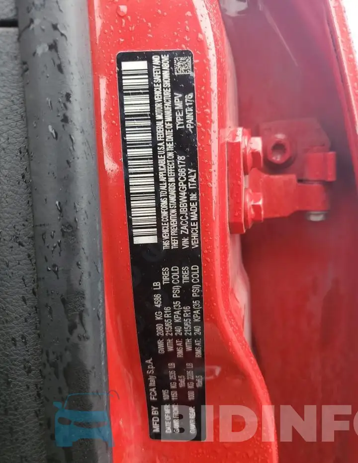 ZACCJBBW4GPC66178 Photo# 13