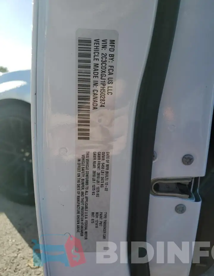 2C3CDXGJ1PH502874 Photo# 13