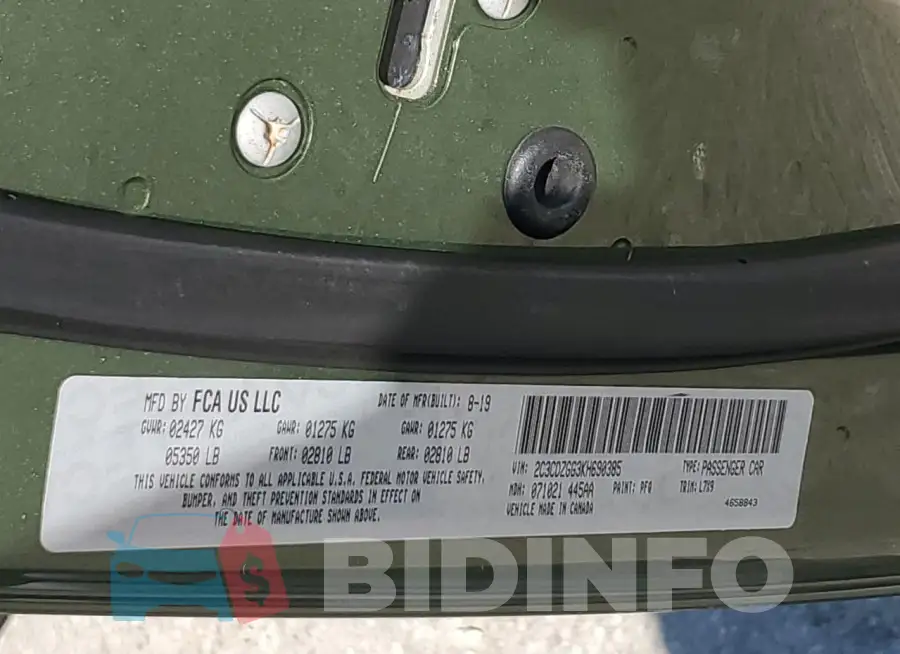 2C3CDZGG3KH690385 Photo# 13