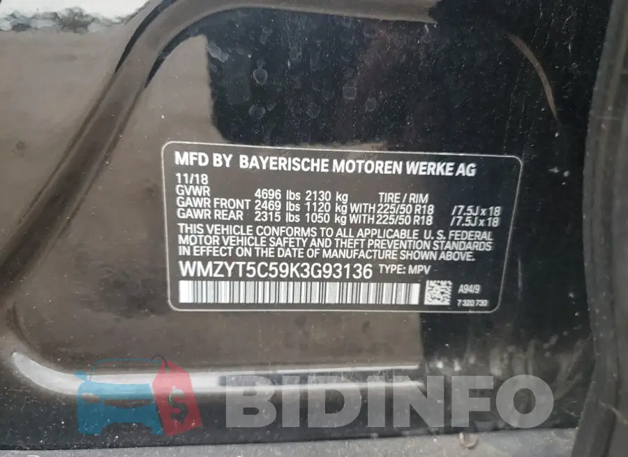 WMZYT5C59K3G93136 Photo# 12