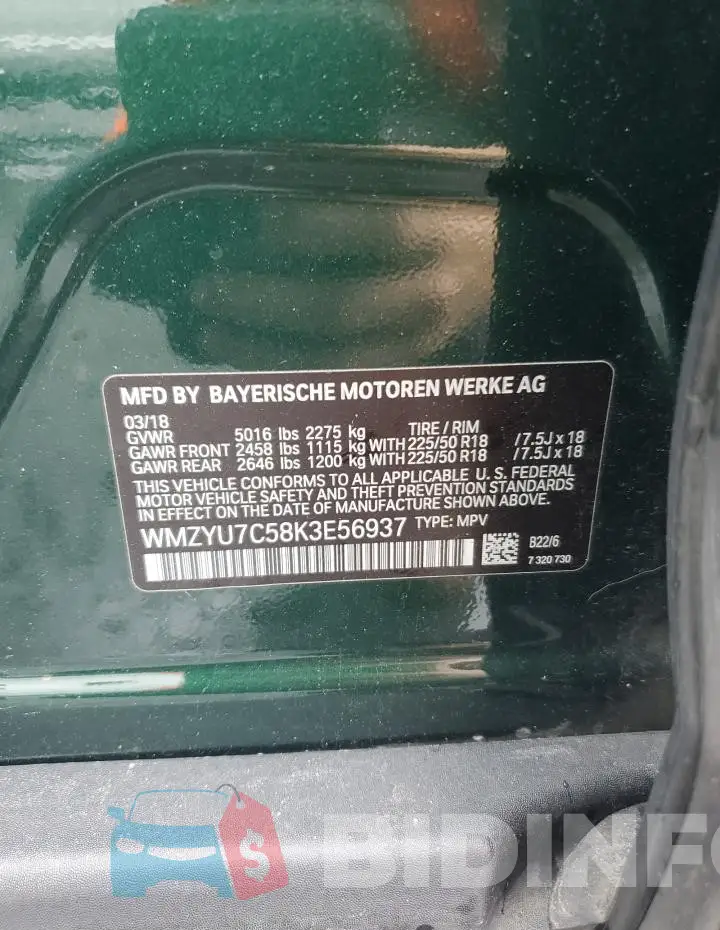 WMZYU7C58K3E56937 Photo# 13