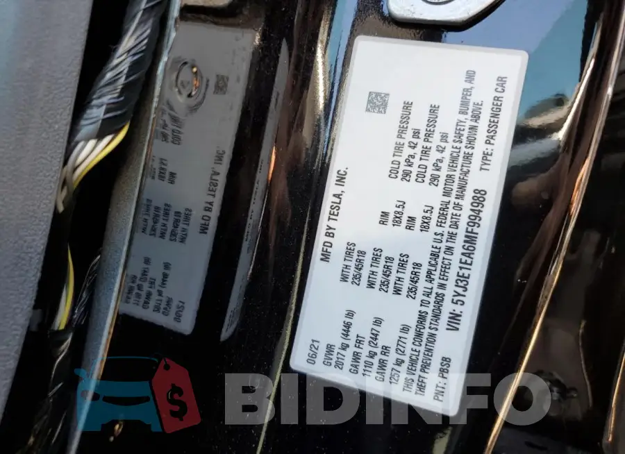5YJ3E1EA6MF994988 Photo# 13