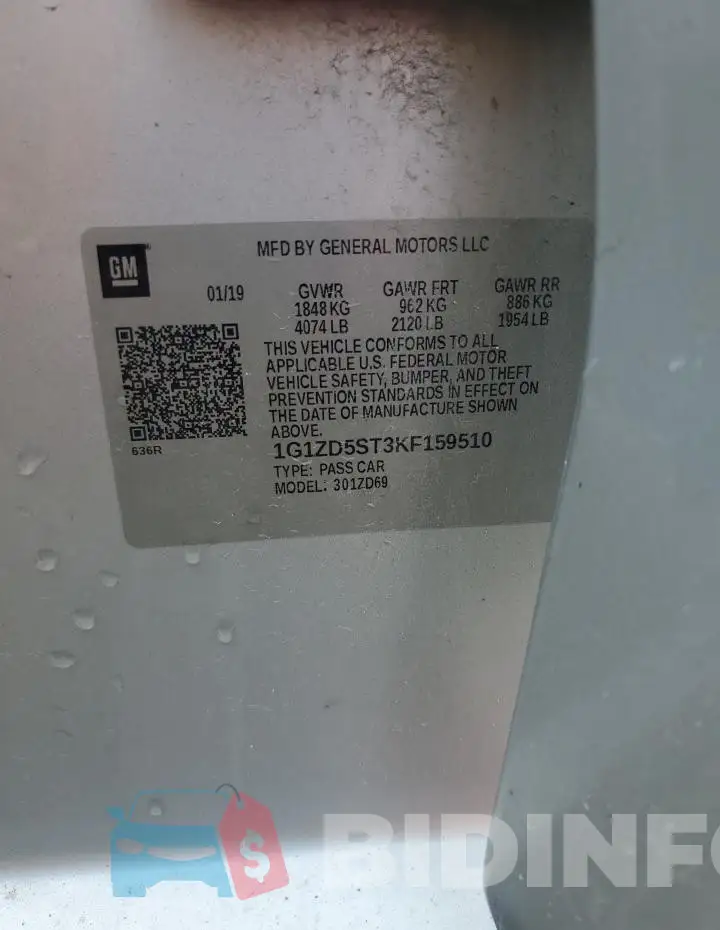 1G1ZD5ST3KF159510 Photo# 12