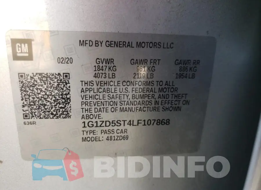 1G1ZD5ST4LF107868 Photo# 12