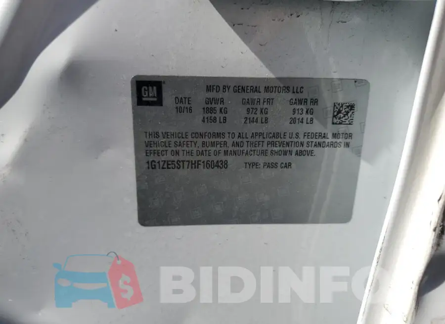 1G1ZE5ST7HF160438 Photo# 12