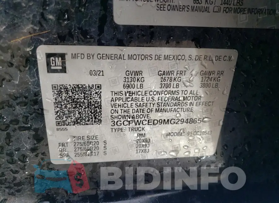 3GCPWCED9MG294865 Photo# 12