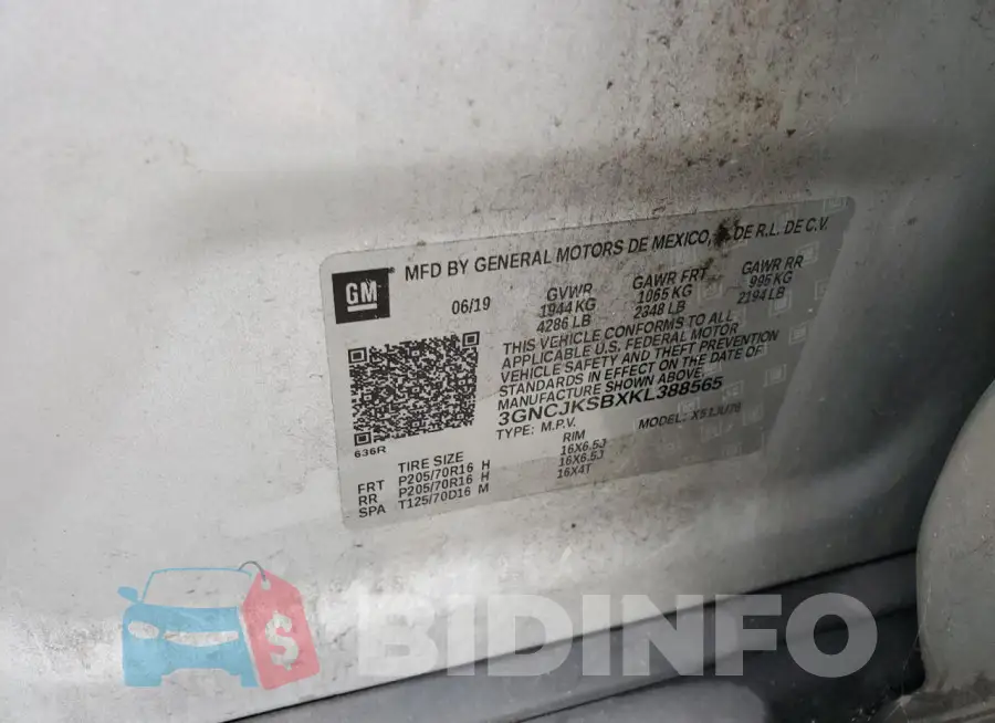 3GNCJKSBXKL388565 Photo# 14