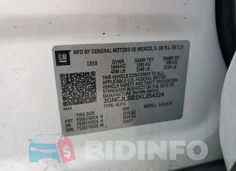 3GNCJLSB1KL254324 Photo# 14