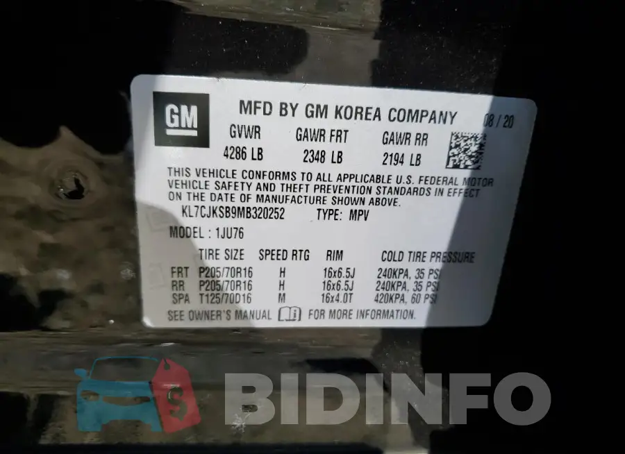 KL7CJKSB9MB320252 Photo# 13