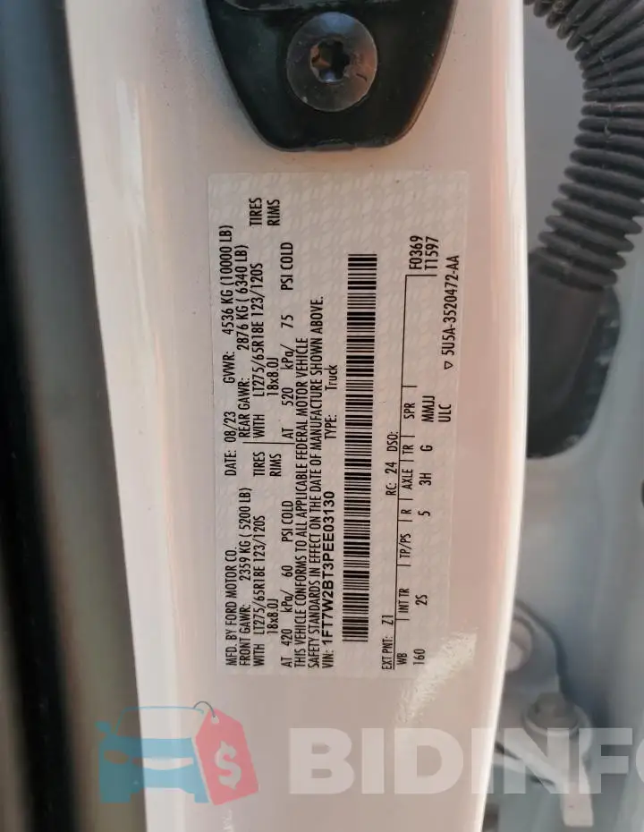 1FT7W2BT3PEE03130 Photo# 12