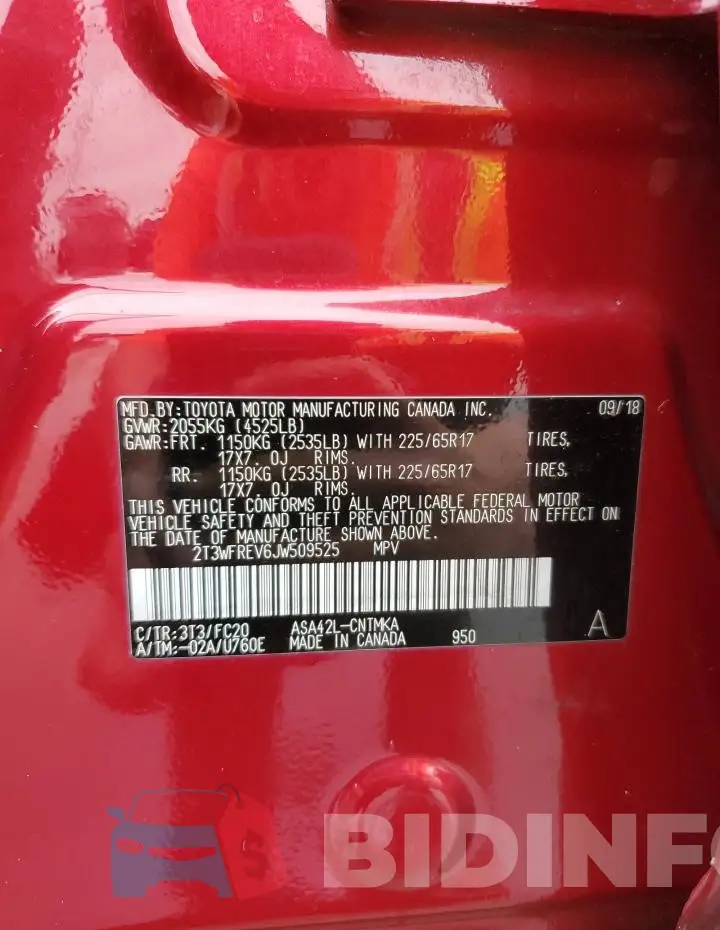 2T3WFREV6JW509525 Photo# 14