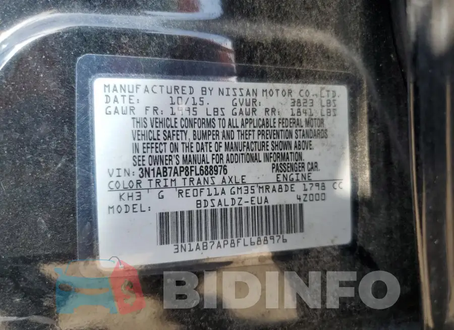 3N1AB7AP8FL688976 Photo# 13