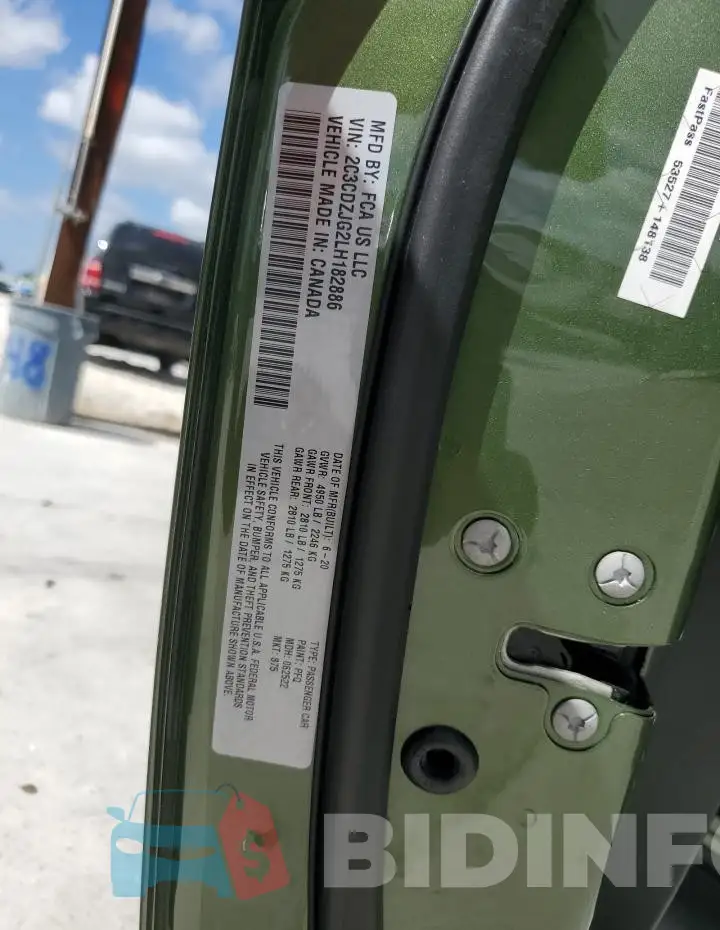 2C3CDZJG2LH182886 Photo# 12