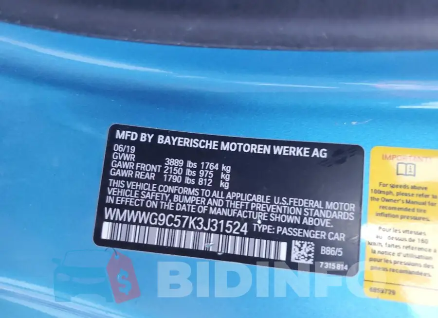 WMWWG9C57K3J31524 Photo# 13